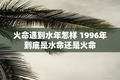 火命遇到水年怎样 1996年到底是水命还是火命