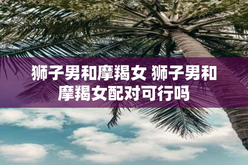狮子男和摩羯女 狮子男和摩羯女配对可行吗
