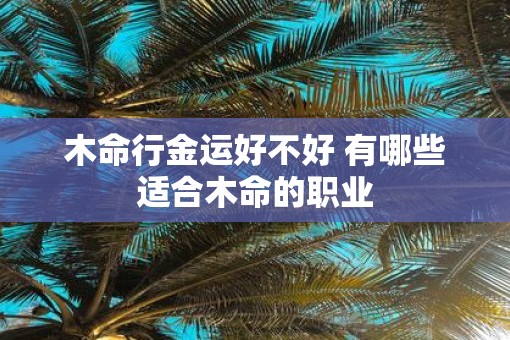 木命行金运好不好 有哪些适合木命的职业