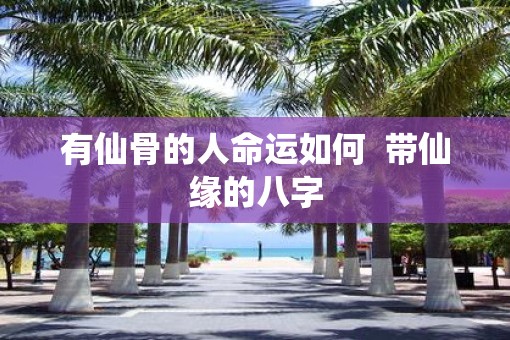 有仙骨的人命运如何  带仙缘的八字