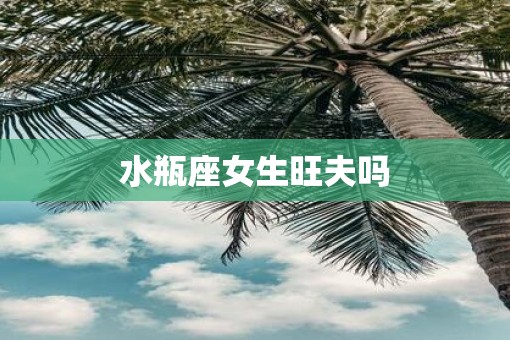 水瓶座女生旺夫吗