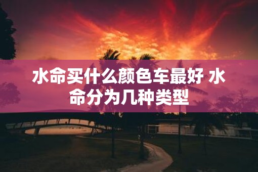 水命买什么颜色车最好 水命分为几种类型