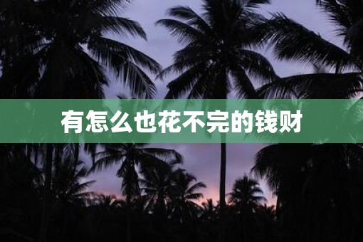 有怎么也花不完的钱财