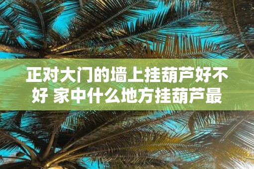 正对大门的墙上挂葫芦好不好 家中什么地方挂葫芦最好