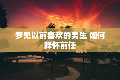 梦见以前喜欢的男生 如何释怀前任