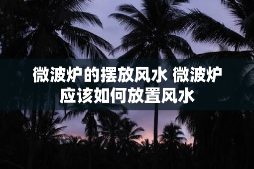 微波炉的摆放风水 微波炉应该如何放置风水
