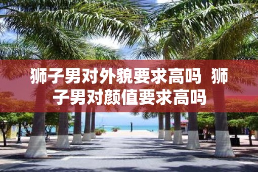 狮子男对外貌要求高吗  狮子男对颜值要求高吗
