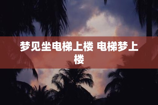 梦见坐电梯上楼 电梯梦上楼
