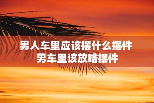 男人车里应该摆什么摆件 男车里该放啥摆件