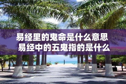 易经里的鬼命是什么意思  易经中的五鬼指的是什么