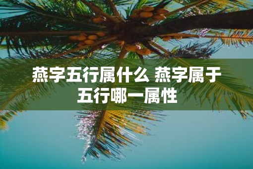 燕字五行属什么 燕字属于五行哪一属性