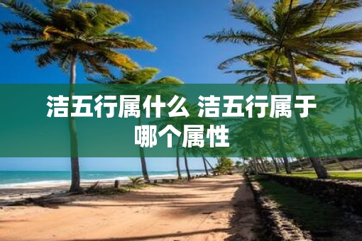 洁五行属什么 洁五行属于哪个属性