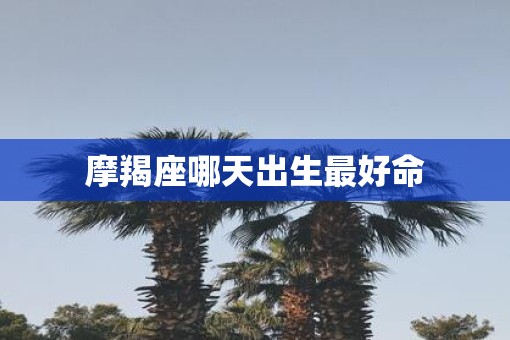摩羯座哪天出生最好命