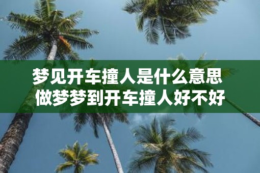 梦见开车撞人是什么意思 做梦梦到开车撞人好不好