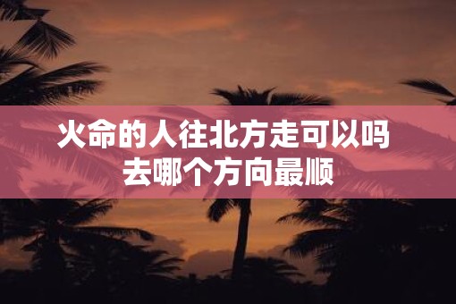 火命的人往北方走可以吗 去哪个方向最顺 火命的人往北方走可以吗 去哪个方向最顺