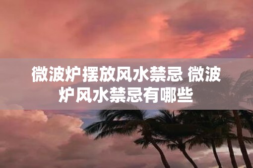 微波炉摆放风水禁忌 微波炉风水禁忌有哪些