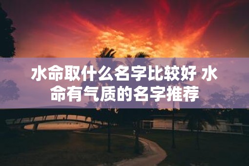 水命取什么名字比较好 水命有气质的名字推荐