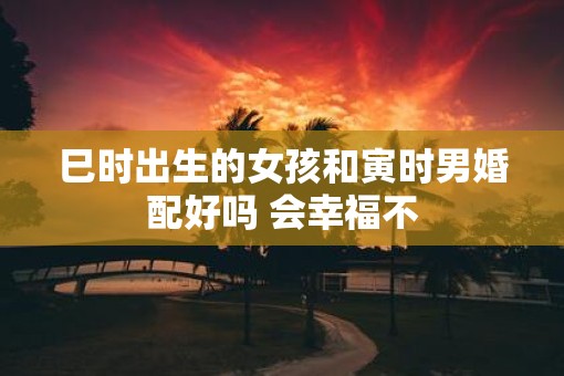 巳时出生的女孩和寅时男婚配好吗 会幸福不