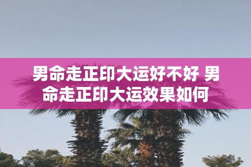 男命走正印大运好不好 男命走正印大运效果如何