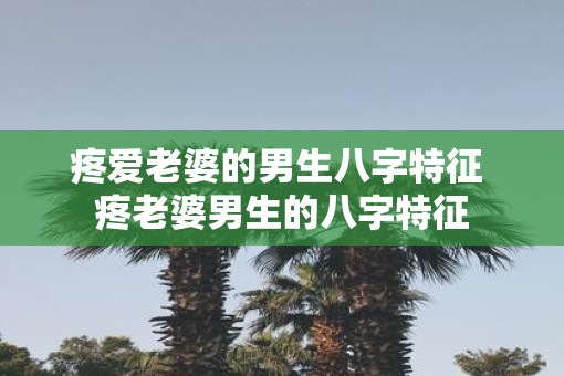 疼爱老婆的男生八字特征 疼老婆男生的八字特征