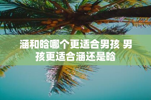 涵和晗哪个更适合男孩 男孩更适合涵还是晗