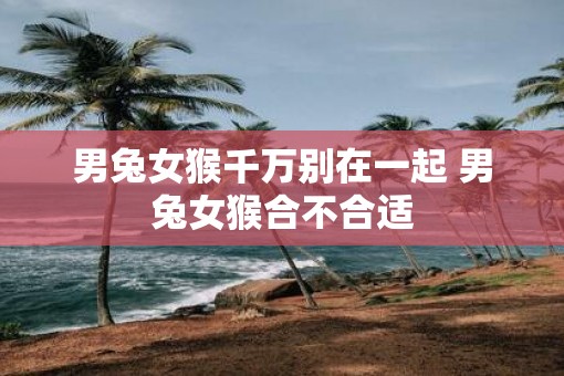 男兔女猴千万别在一起 男兔女猴合不合适