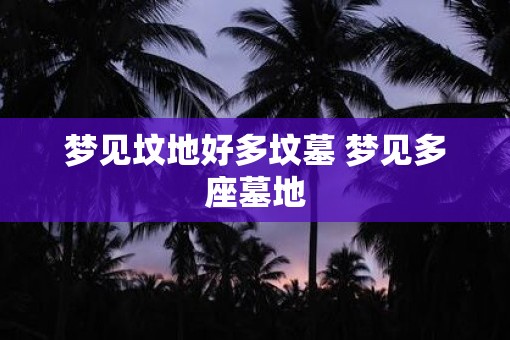 梦见坟地好多坟墓 梦见多座墓地
