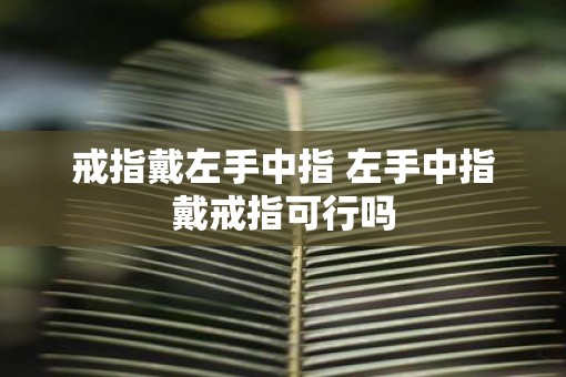 戒指戴左手中指 左手中指戴戒指可行吗