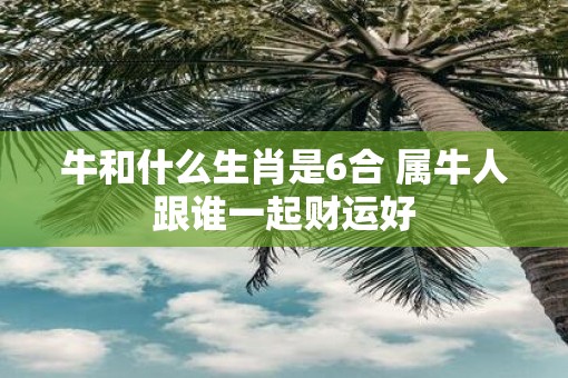 牛和什么生肖是6合 属牛人跟谁一起财运好