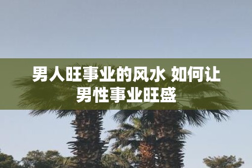 男人旺事业的风水 如何让男性事业旺盛