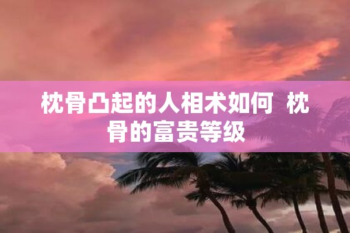 枕骨凸起的人相术如何  枕骨的富贵等级