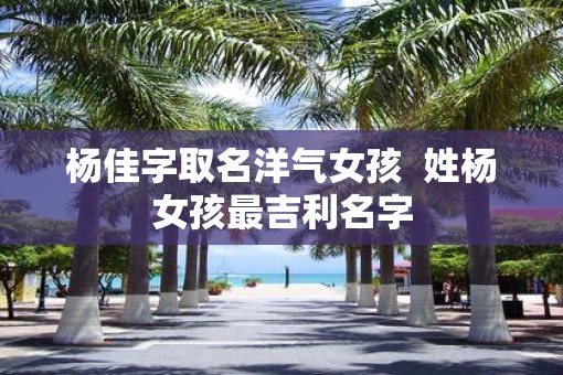 杨佳字取名洋气女孩  姓杨女孩最吉利名字