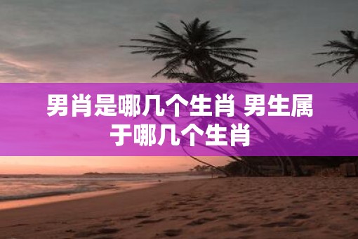 男肖是哪几个生肖 男生属于哪几个生肖