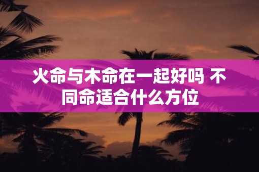 火命与木命在一起好吗 不同命适合什么方位