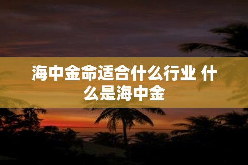 海中金命适合什么行业 什么是海中金