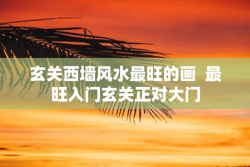 玄关西墙风水最旺的画  最旺入门玄关正对大门