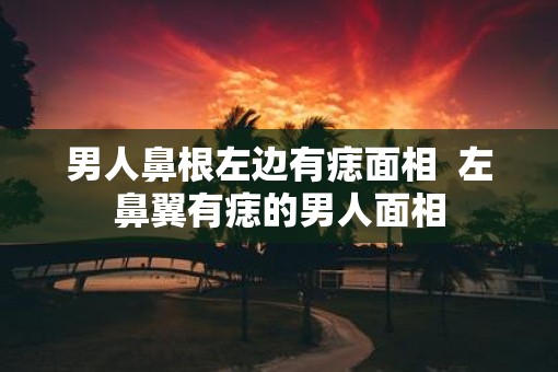 男人鼻根左边有痣面相  左鼻翼有痣的男人面相