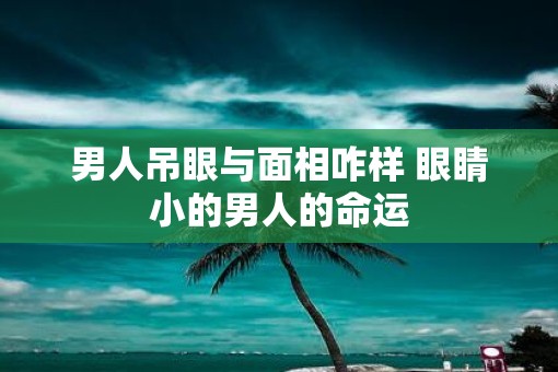 男人吊眼与面相咋样 眼睛小的男人的命运