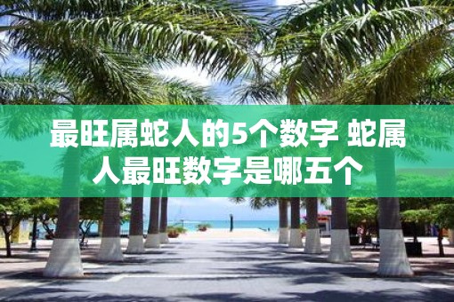 最旺属蛇人的5个数字 蛇属人最旺数字是哪五个