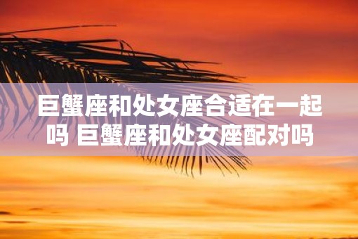 巨蟹座和处女座合适在一起吗 巨蟹座和处女座配对吗