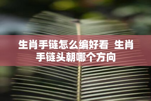 生肖手链怎么编好看  生肖手链头朝哪个方向