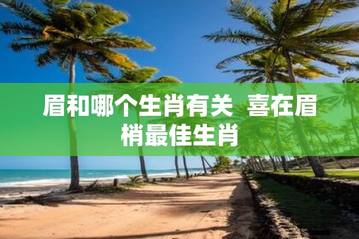 眉和哪个生肖有关  喜在眉梢最佳生肖