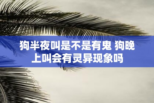 狗半夜叫是不是有鬼 狗晚上叫会有灵异现象吗
