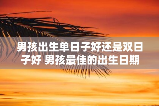男孩出生单日子好还是双日子好 男孩最佳的出生日期