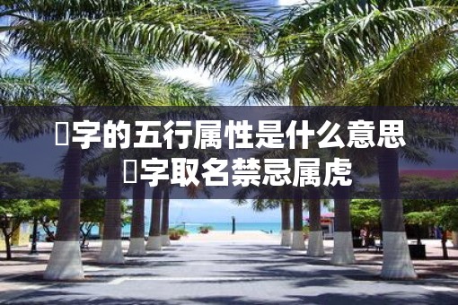 玗字的五行属性是什么意思  珝字取名禁忌属虎