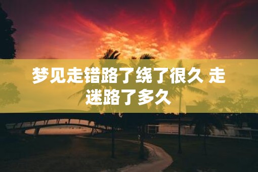 梦见走错路了绕了很久 走迷路了多久