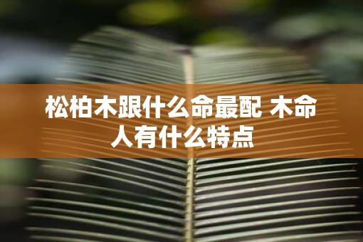 松柏木跟什么命最配 木命人有什么特点