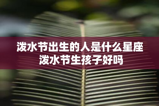 泼水节出生的人是什么星座 泼水节生孩子好吗