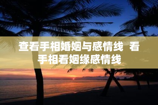 查看手相婚姻与感情线  看手相看姻缘感情线