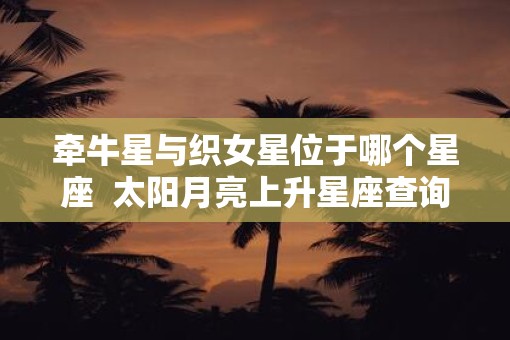牵牛星与织女星位于哪个星座  太阳月亮上升星座查询